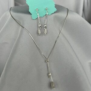 925 Silver Necklace and Earring Set